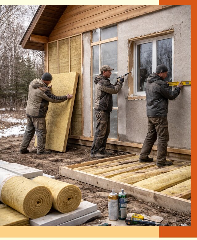 Утепление дачного дома в Ростове от 4875 руб/м2 — недорого | ТепломастерРсв