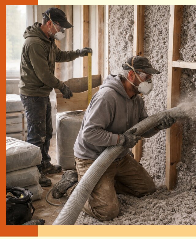 Утепление таунхауса эковатой в Ростове для максимально теплых стен