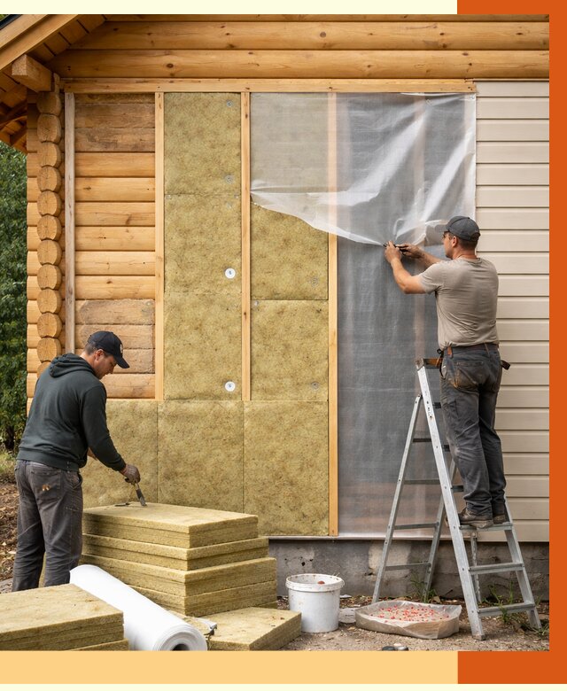 Утепление дома из бруса в Ростове от 3849 руб./м2 — работы под ключ | ТепломастерРсв