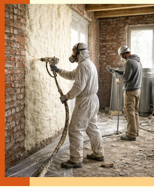 Утепление кирпичного дома пенополиуретаном в Ростове