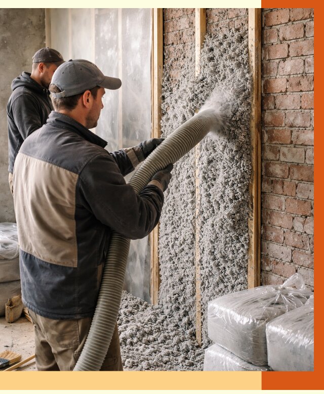 Утепление кирпичного дома эковатой в Ростове от 2412 руб./м² | ТепломастерРсв