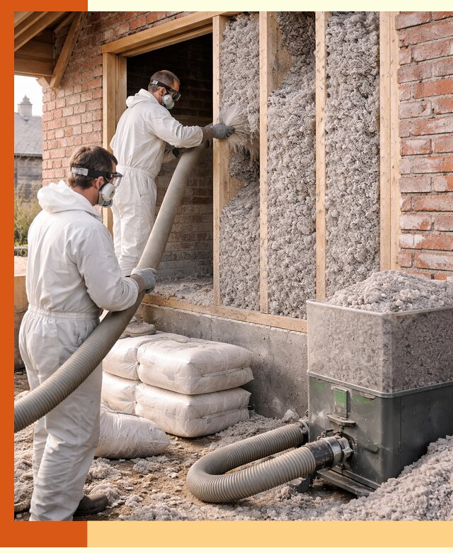 Утепление кирпичного дома эковатой в Ростове