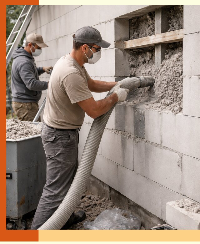 Утепление дома из газобетона эковатой в Ростове