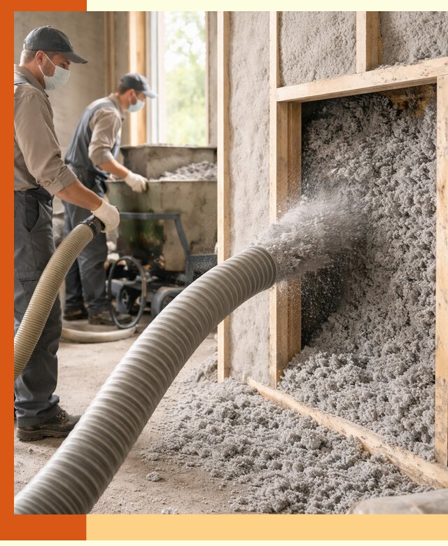 Утепление коттеджа эковатой в Ростове с гарантией качества