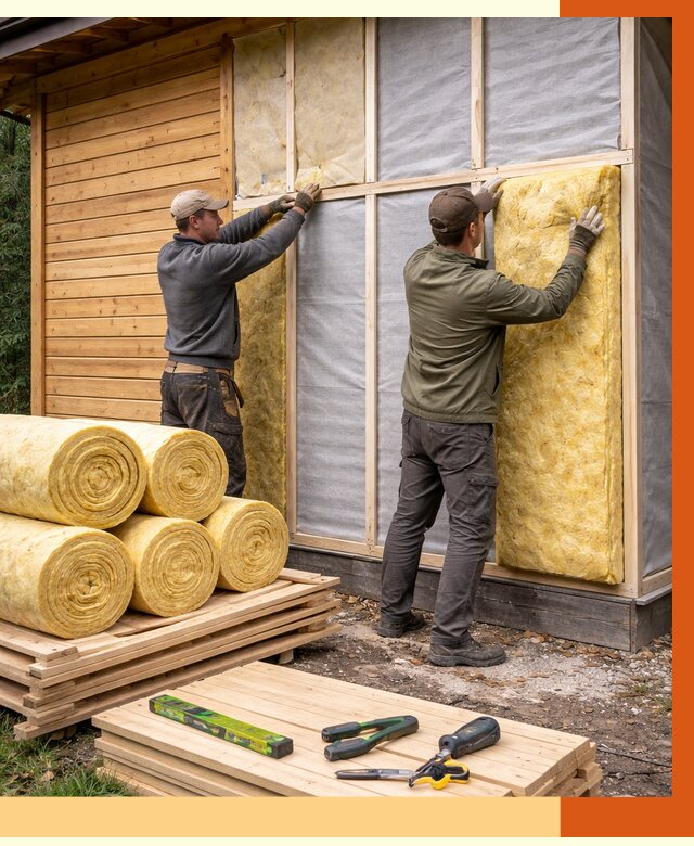 Утепление бани снаружи в Ростове от 87236 руб. под ключ | ТепломастерРсв