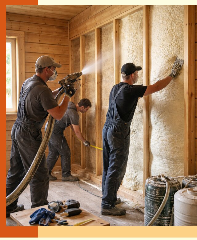 Утепление бани пенополиуретаном (ППУ) в Ростове