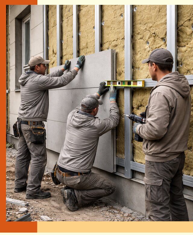 Утепление вентилируемого фасада под ключ в Ростове