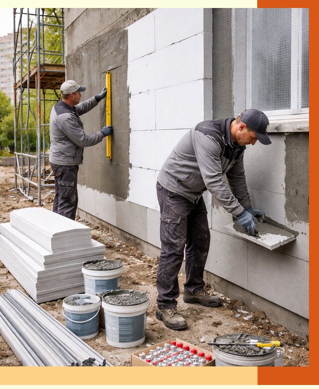 Утепление фасада и стен снаружи в Ростове от 4310 руб. | ТепломастерРсв