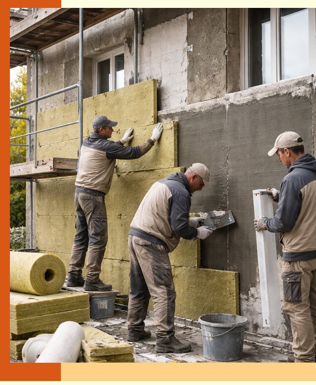 Утепление фасада зданий и домов в Ростове