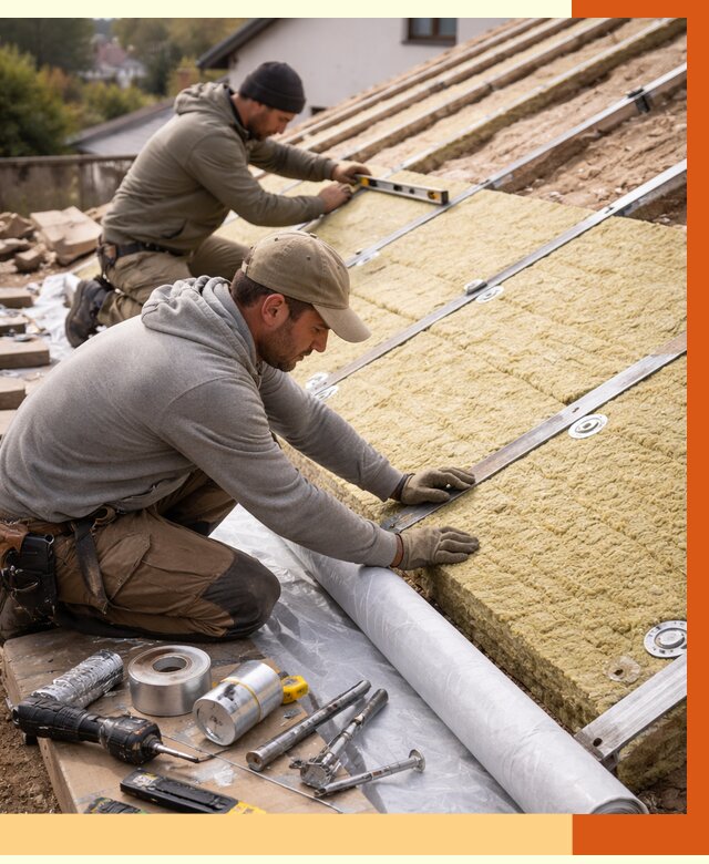 Утепление крыши снаружи в Ростове под ключ от 1232 руб./м2 | ТепломастерРсв