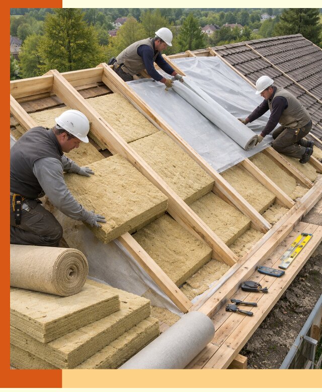 Утепление скатной крыши в Ростове качественно и надёжно