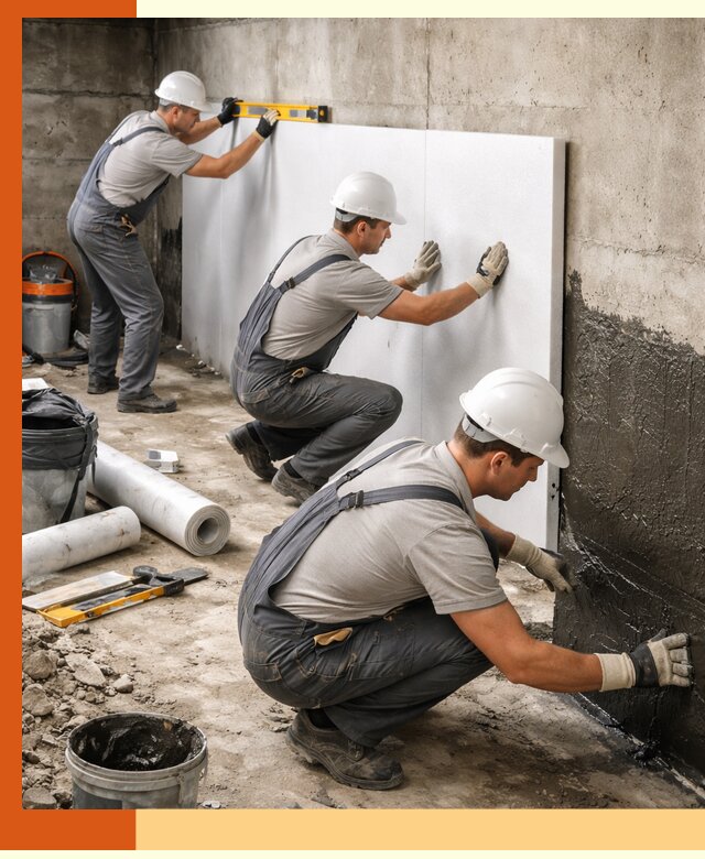 Утепление фундамента изнутри профессионально в Ростове