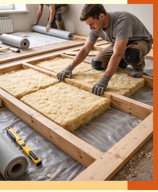 Утепление деревянного пола в Ростове от 1539 руб./м2 под ключ | ТепломастерРсв