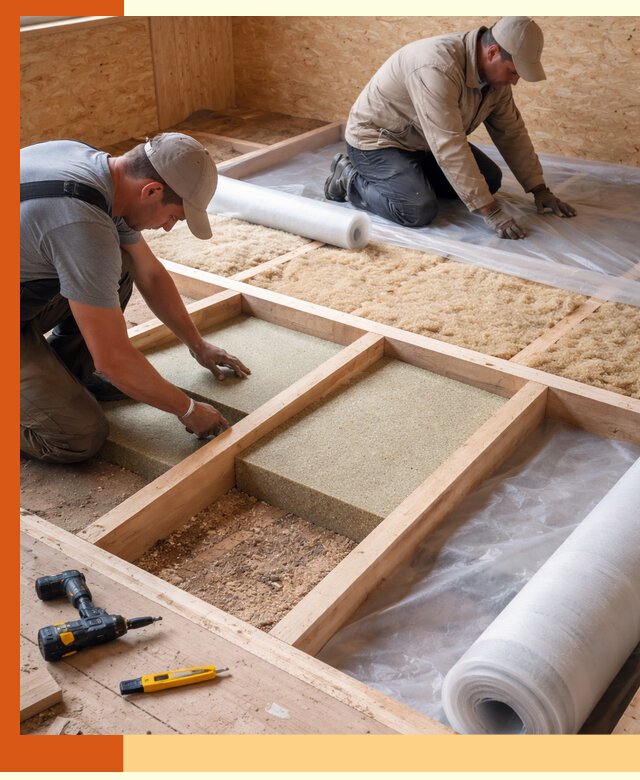 Профессиональное утепление деревянного пола в Ростове