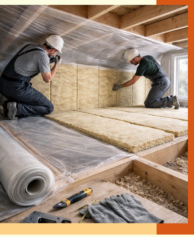 Утепление перекрытий в Ростове от 2925 руб/м2 — утепление межэтажных и чердачных | ТепломастерРсв