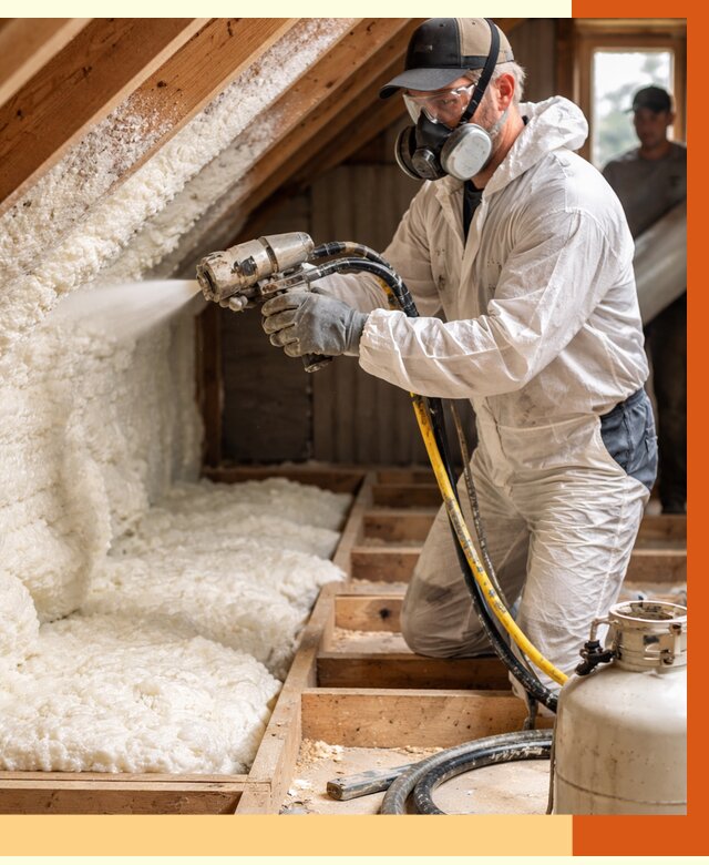 Утепление чердака ППУ в Ростове от 8847 руб./м2 — услуга под ключ | ТепломастерРсв