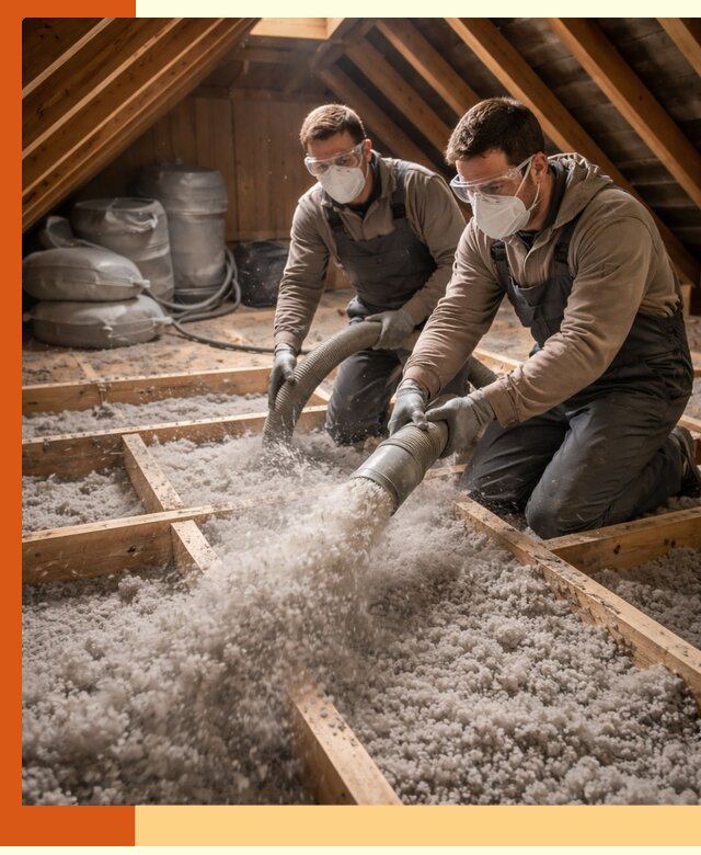 Утепление чердака эковатой в Ростове — быстро и надёжно