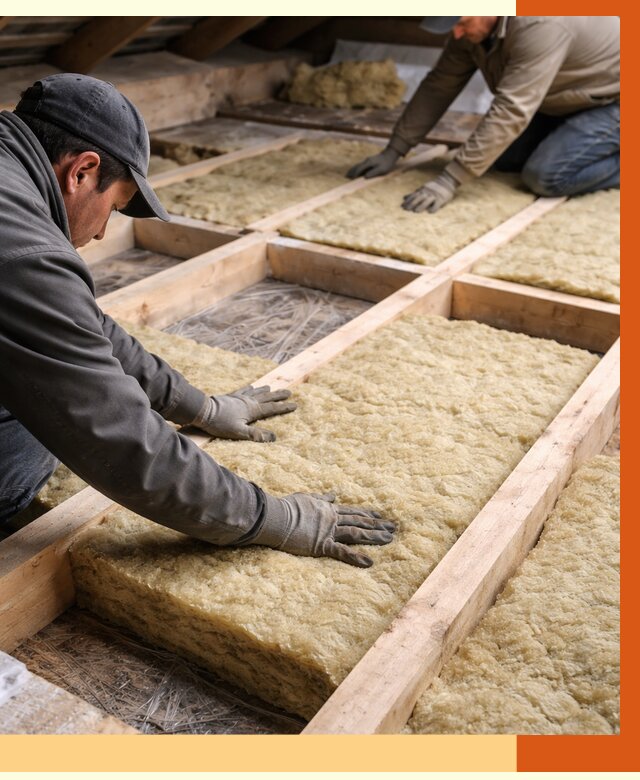 Утепление чердака минватой в Ростове от 3592 руб/м2 под ключ | ТепломастерРсв