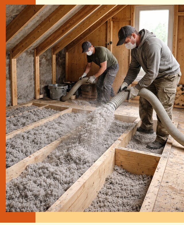 Утепление мансарды эковатой в Ростове с гарантией качества