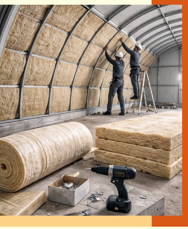 Утепление арочного ангара в Ростове от 3284 руб./м2 под ключ | ТепломастерРсв