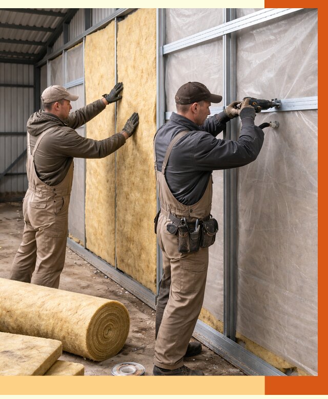 Утепление металлического ангара в Ростове от 4875 руб/м2 — услуги под ключ | ТепломастерРсв