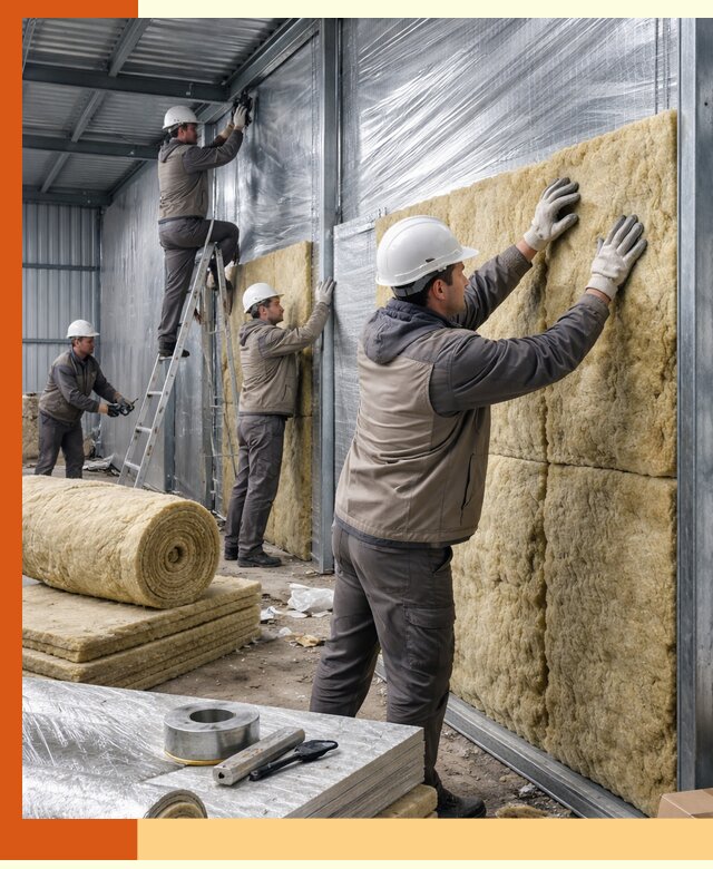 Утепление металлического склада в Ростове: теплоизоляция и герметизация