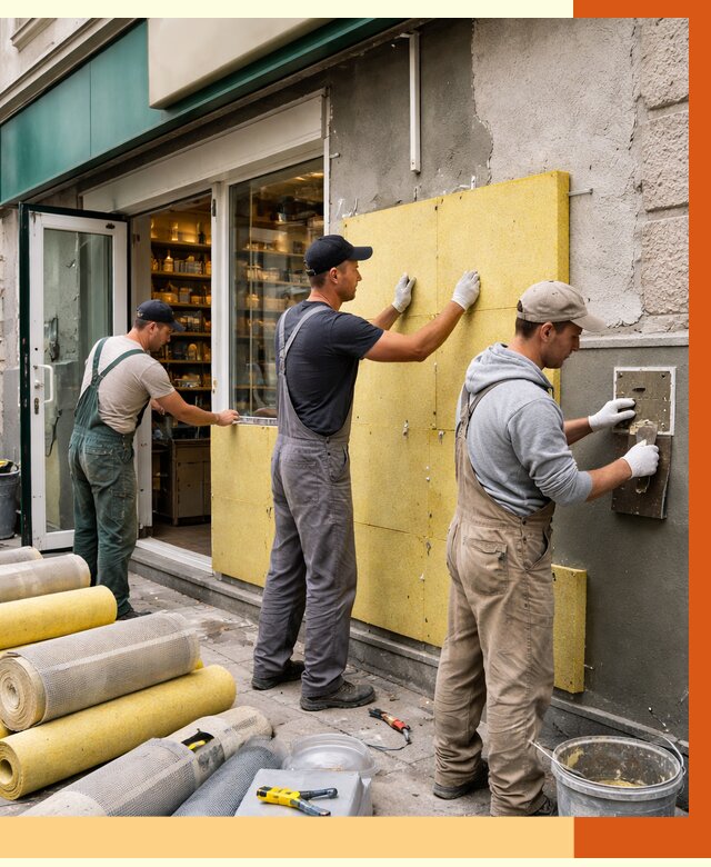 Утепление магазина в Ростове от 4618 руб/м2 — цена, стены и снаружи | ТепломастерРсв