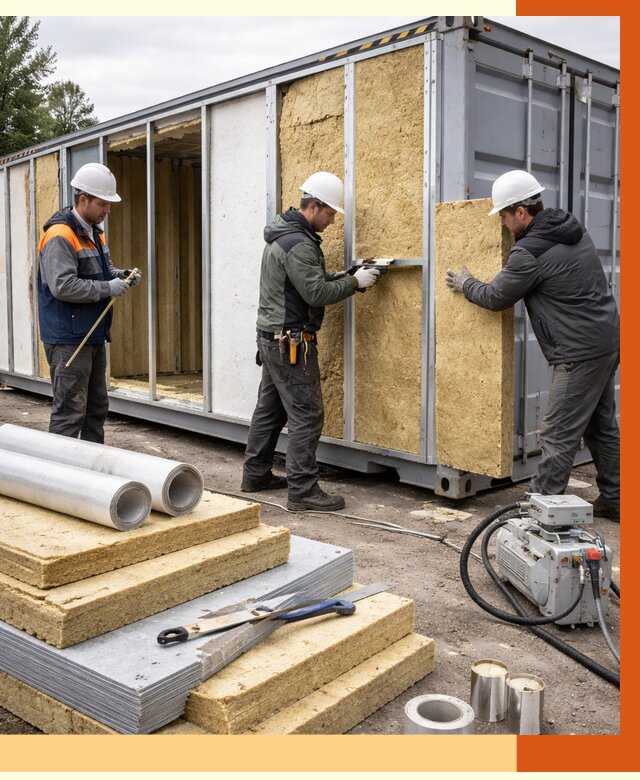 Утепление морского контейнера в Ростове от 3849 руб. под ключ | ТепломастерРсв