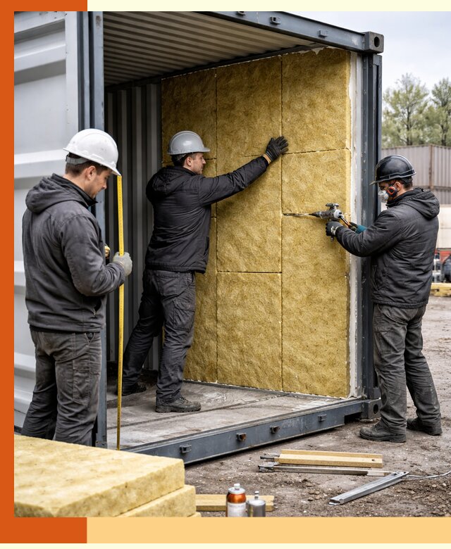 Утепление морского контейнера в Ростове: надежная теплоизоляция и защита