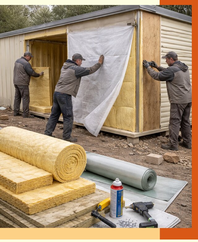 Утепление строительной бытовки в Ростове от 12829 руб. под ключ | ТепломастерРсв