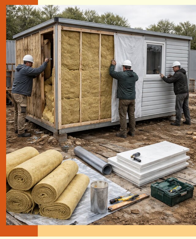 Утепление строительной бытовки под ключ в Ростове для любых условий