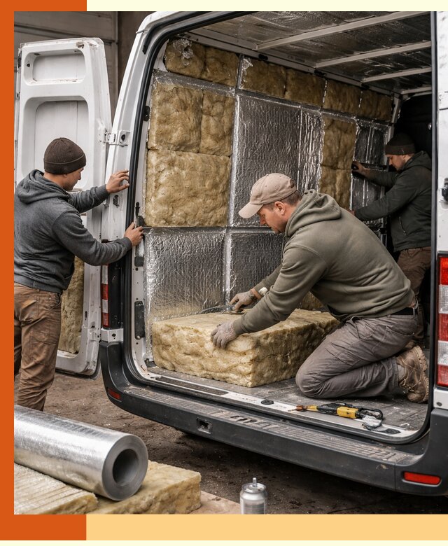 Утепление фургона в Ростове: профессиональная теплоизоляция и шумоизоляция