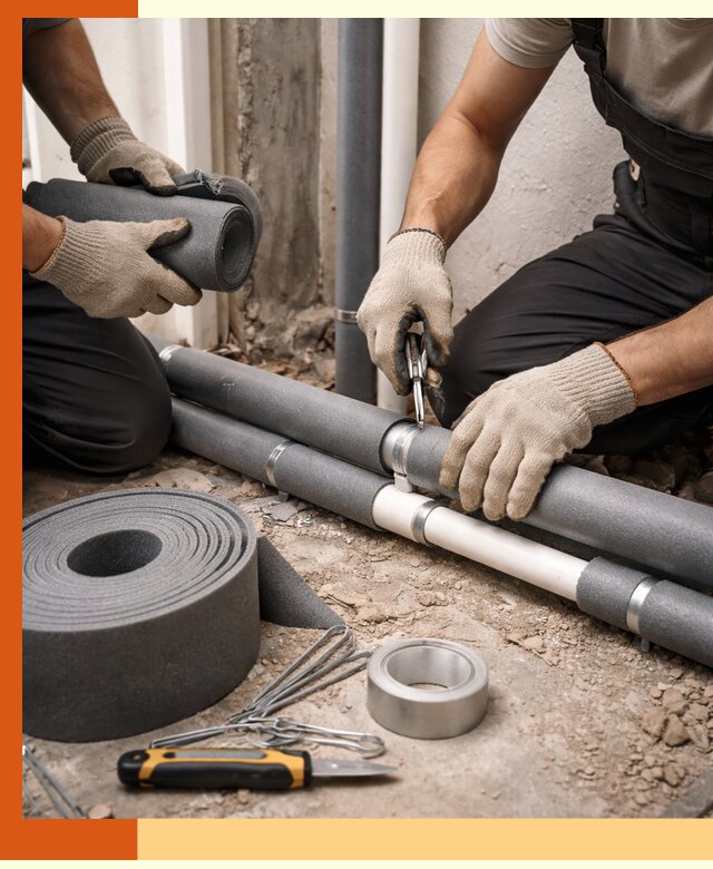 Утепление труб водоснабжения в Ростове — монтаж и защита сети