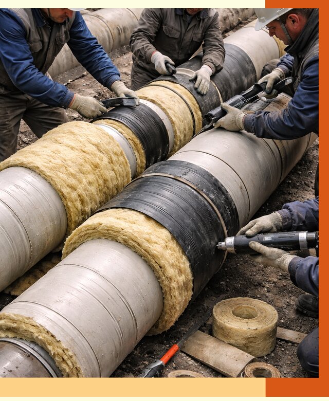 Утепление трубопровода в Ростове под ключ от 1899 руб. — надежно и выгодно | ТепломастерРсв