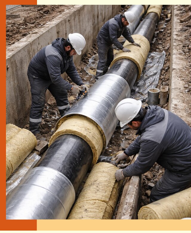 Утепление теплотрассы в Ростове: утеплительные работы и материалы