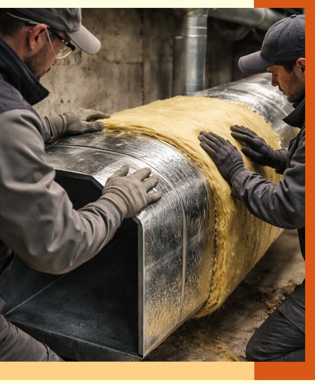 Утепление воздуховодов в Ростове от 4310 руб. — теплоизоляция вентиляции | ТепломастерРсв