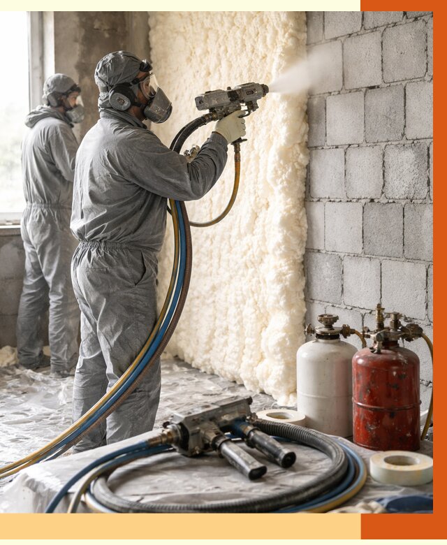 Утепление блочной стены ППУ в Ростове от 4362 руб./м² — ТепломастерРсв