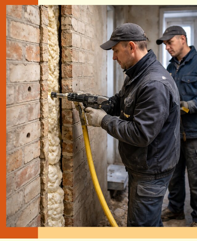 Межстеновое утепление пенополиуретаном в Ростове