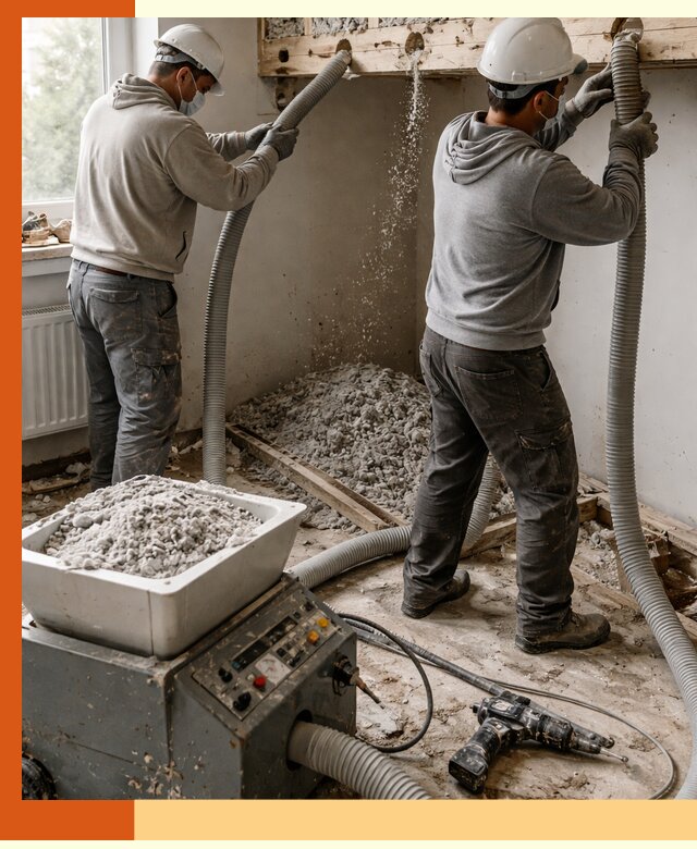 Заполнение пустот перекрытий пеной и наполнителями в Ростове