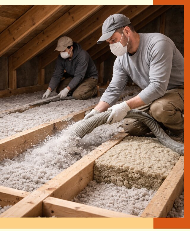 Заполнение полостей чердачного перекрытия в Ростове от 4618 руб. | ТепломастерРсв