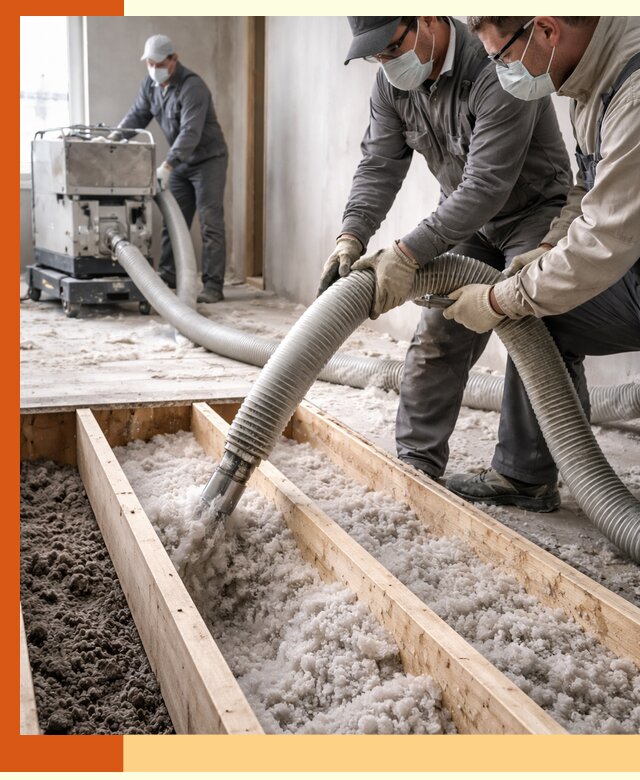 Заполнение полостей межэтажного перекрытия в Ростове эффективно и герметично