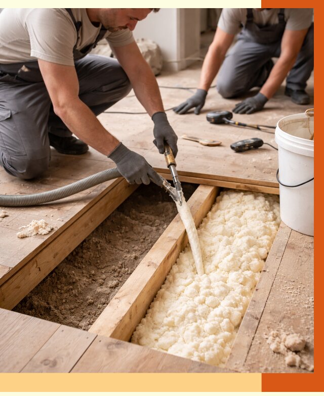 Заполнение пустот пола в Ростове от 2771 руб. — утепление пустот пола под ключ | ТепломастерРсв