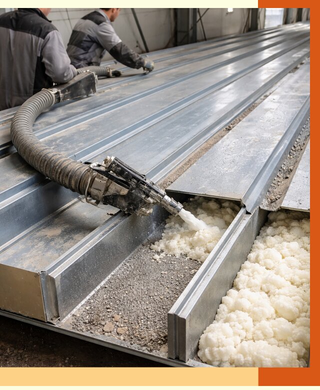 Заполнение пустот кровельных панелей в Ростове от 7389 руб. под ключ | ТепломастерРсв