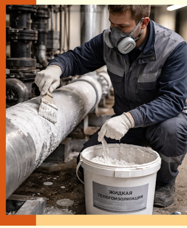 Утепление оборудования жидкой теплоизоляцией в Ростове