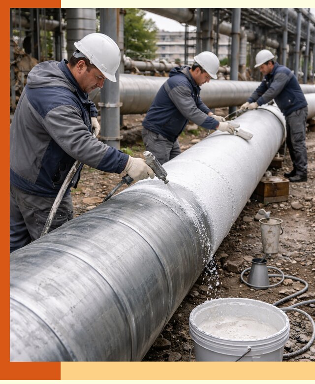 Утепление теплотрассы жидкой теплоизоляцией в Ростове