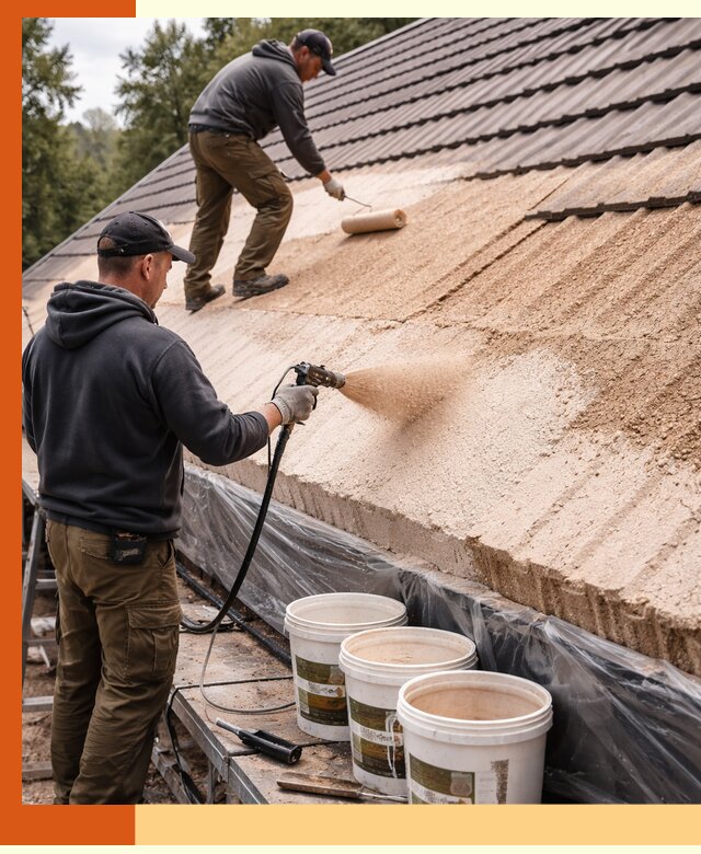 Утепление кровли жидкой пробкой в Ростове для домов и зданий