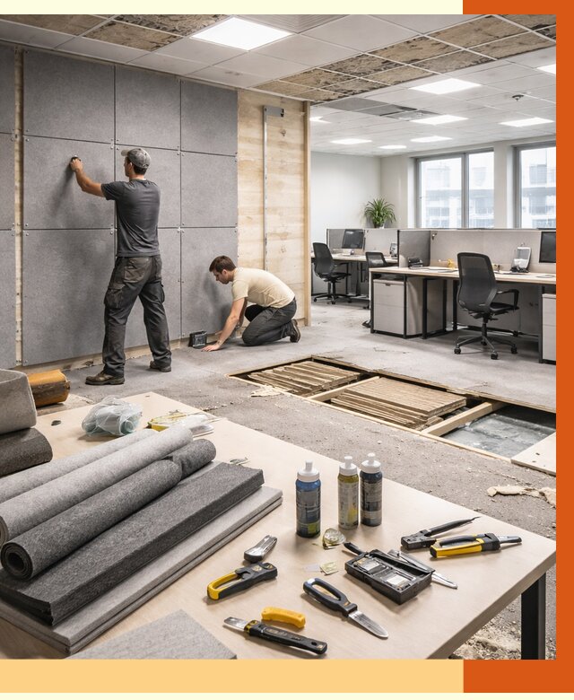 Профессиональная шумоизоляция офиса в Ростове от 6928 руб. за м2 | ТепломастерРсв