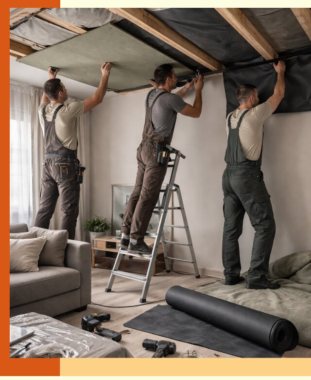 Шумоизоляция потолка в Ростове — профессиональное устранение шумов