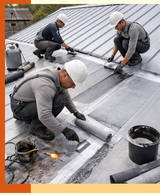 Гидроизоляция металлической кровли с гарантией в Ростове