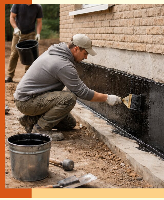 Гидроизоляция цоколя домов и зданий в Ростове эффективными методами